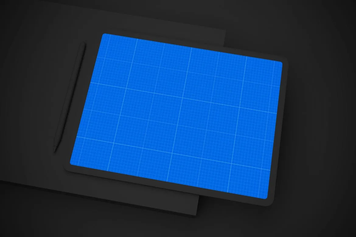 酷黑背景iPad平板电脑UI设计屏幕预览素材库精选样机模板 Dark iPad Pro V.2 Mockup插图(12)