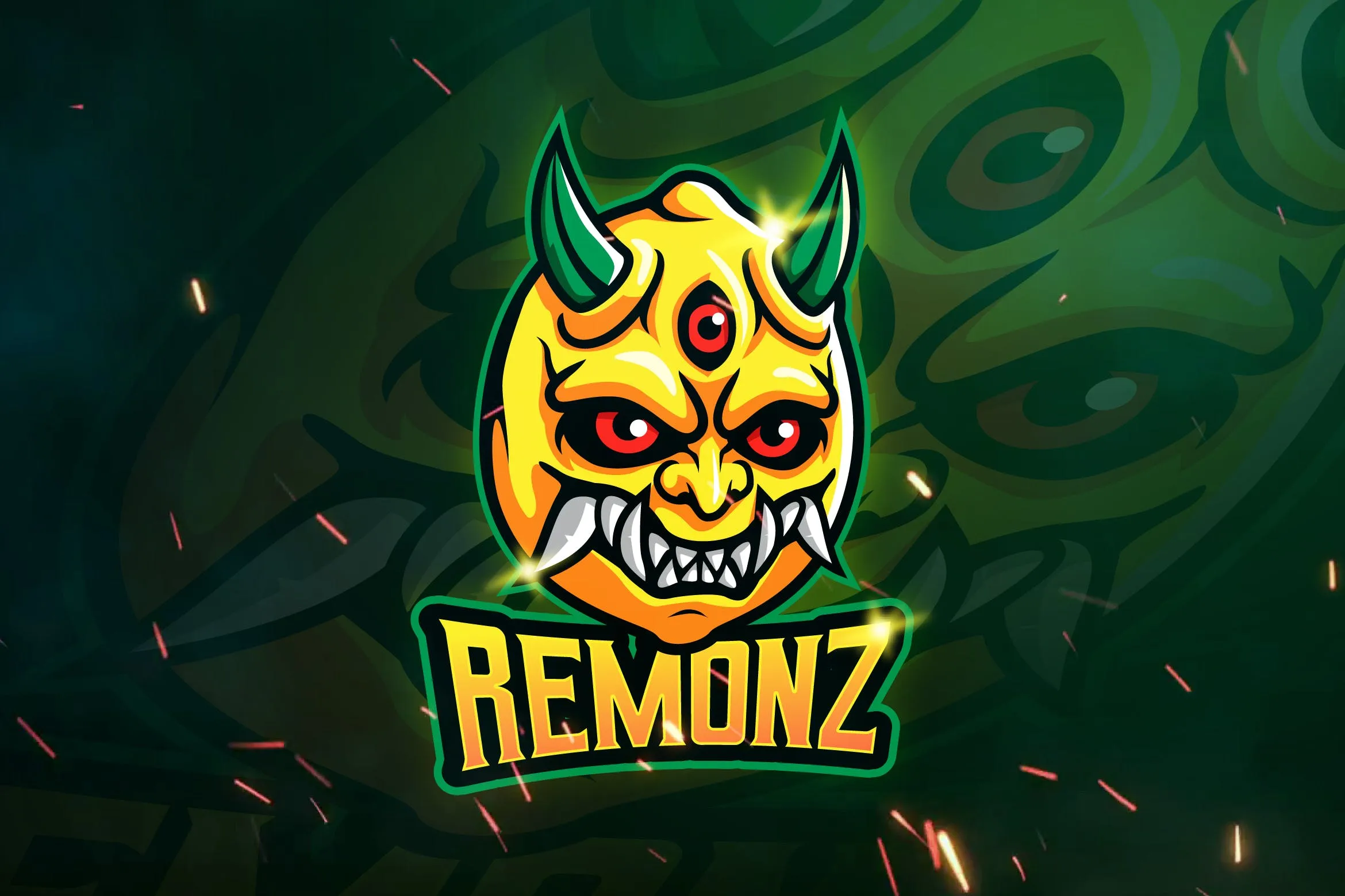 三眼怪电子竞技战队队徽Logo模板 REMONZ#8211; Mascotamp; Esports Logo