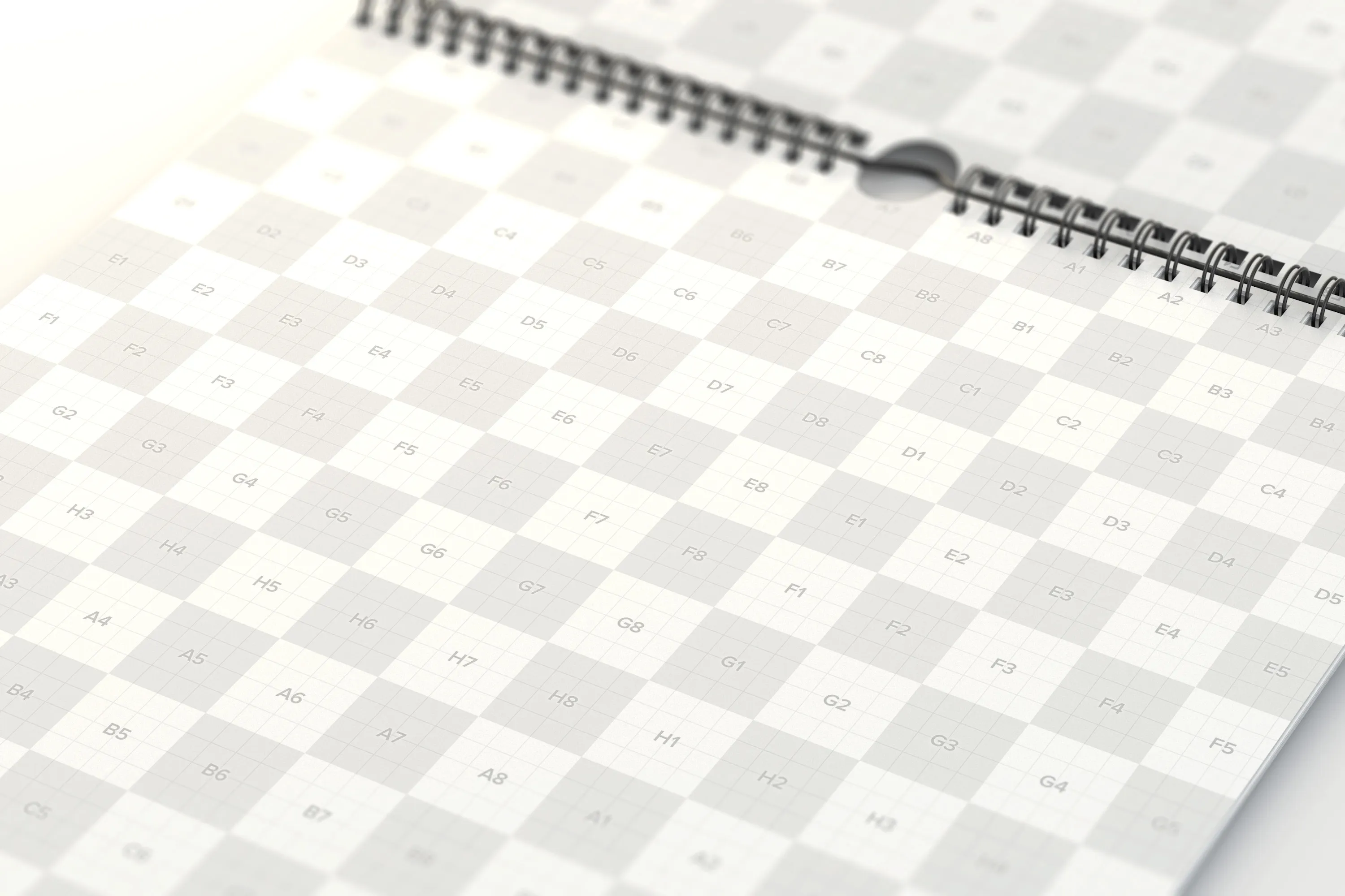 挂墙活页日历年历设计图局部特写样机 Wall Portrait Calendar Close Up Mockup插图(2)