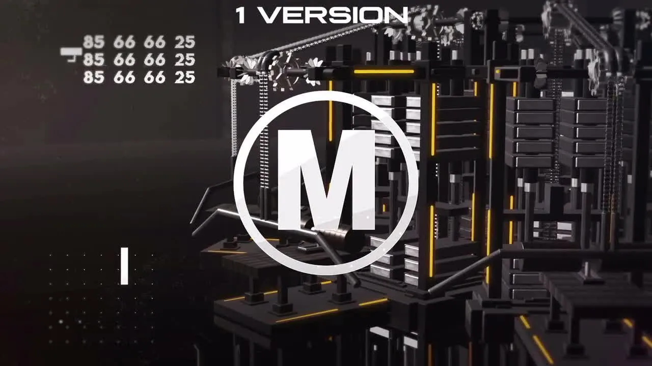 邪恶3D运动logo展示动画像素设计精选AE模板