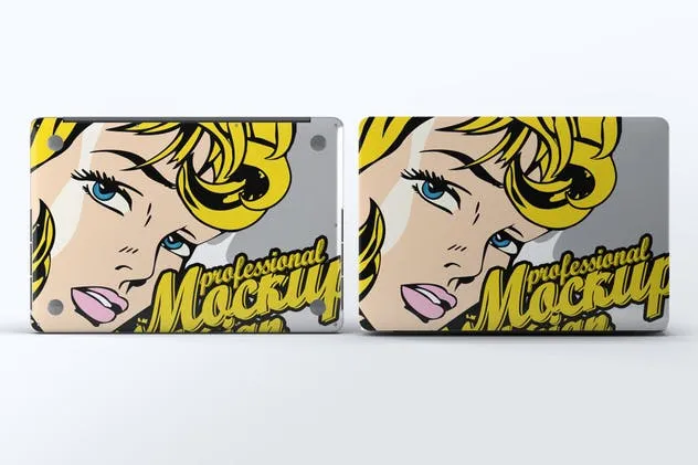 笔记本外观贴纸艺术样机模板 Laptop Body Mock-Up插图(6)