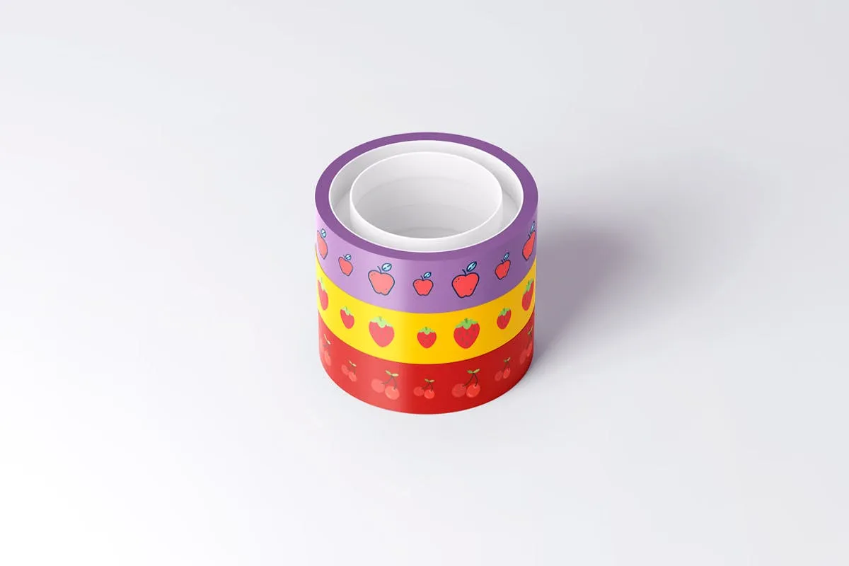 管道胶带印花印刷图案样机模板 Duct Tape Mock-up插图