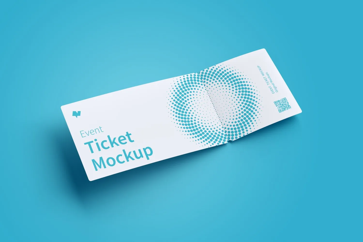 门票入场券设计微折叠效果图样机素材库精选v01 Event ticket mockup 01插图(2)