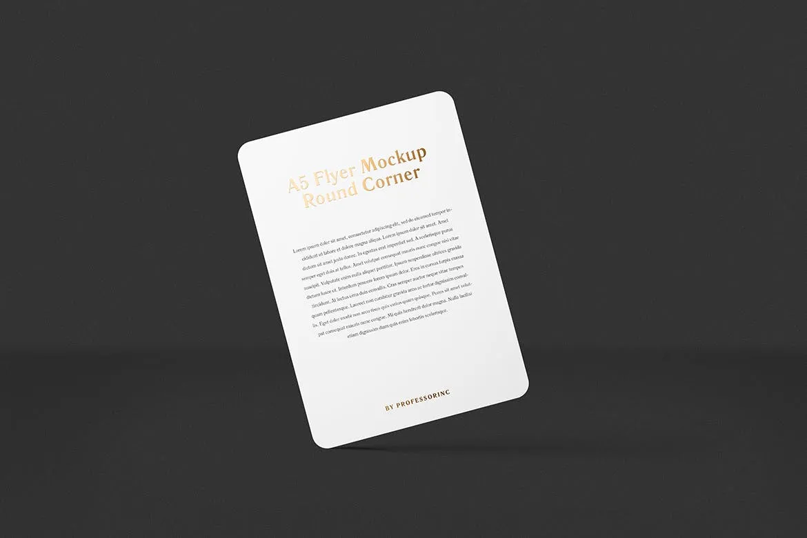 A5尺寸圆角传单纵向效果图样机素材库精选 A5 Portrait Flyer Mockup — Round Corners插图(10)