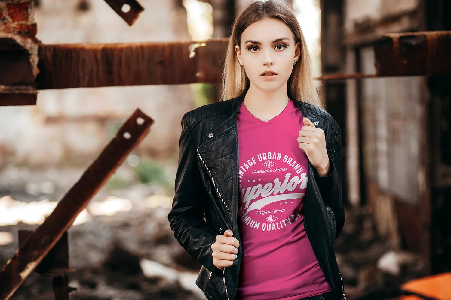 女士T恤印花设计效果图样机素材库精选合集v02 T-Shirt Mockup Collection 02插图(4)