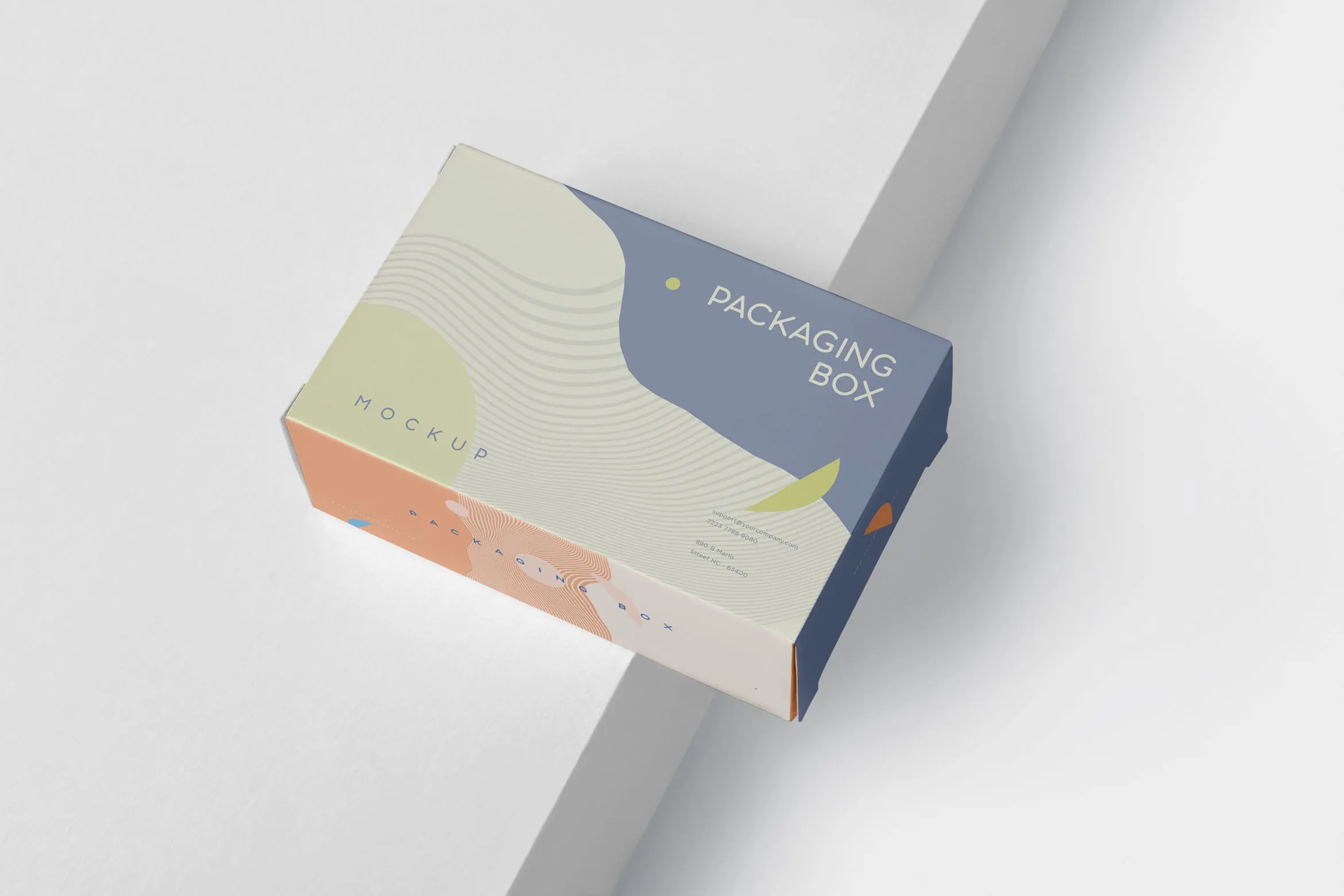 扁平矩形产品包装盒效果图素材库精选 Package Box Mockup – Slim Rectangle Shape插图