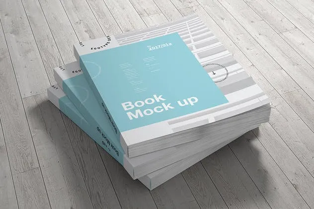 简装软封面杂志书样机 Book Mock-up插图(4)