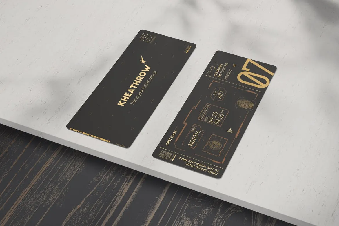 门票/现金券设计印刷效果图样机v1 Tickets / Cash Coupons Mock-Ups Vol.1插图(6)