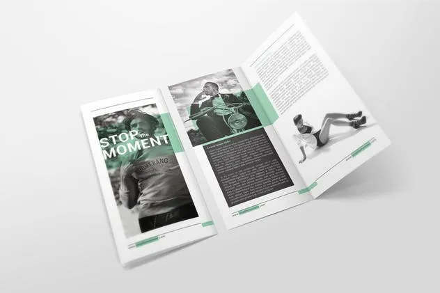 DL双折页传单宣传册样机模板V2 DL Bifold Brochure Mockups 02插图(2)