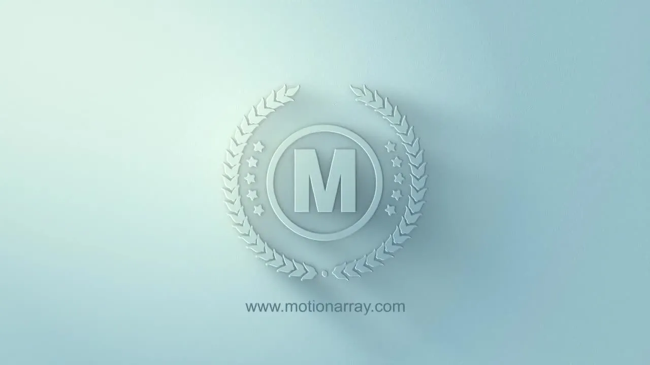 径向擦除效果的白色形状图层徽标像素设计精选AE模板