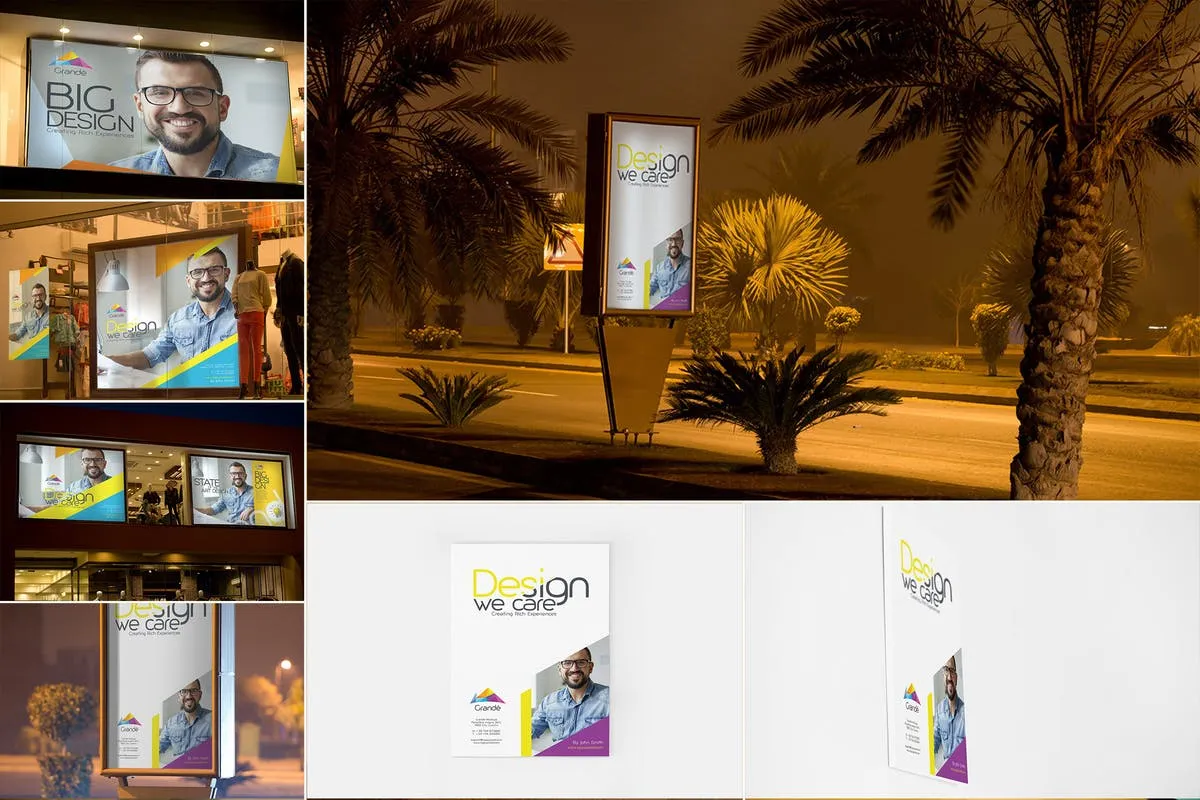 城市路边海报/灯箱广告牌样机 Road Posters & Billboard Mockups插图