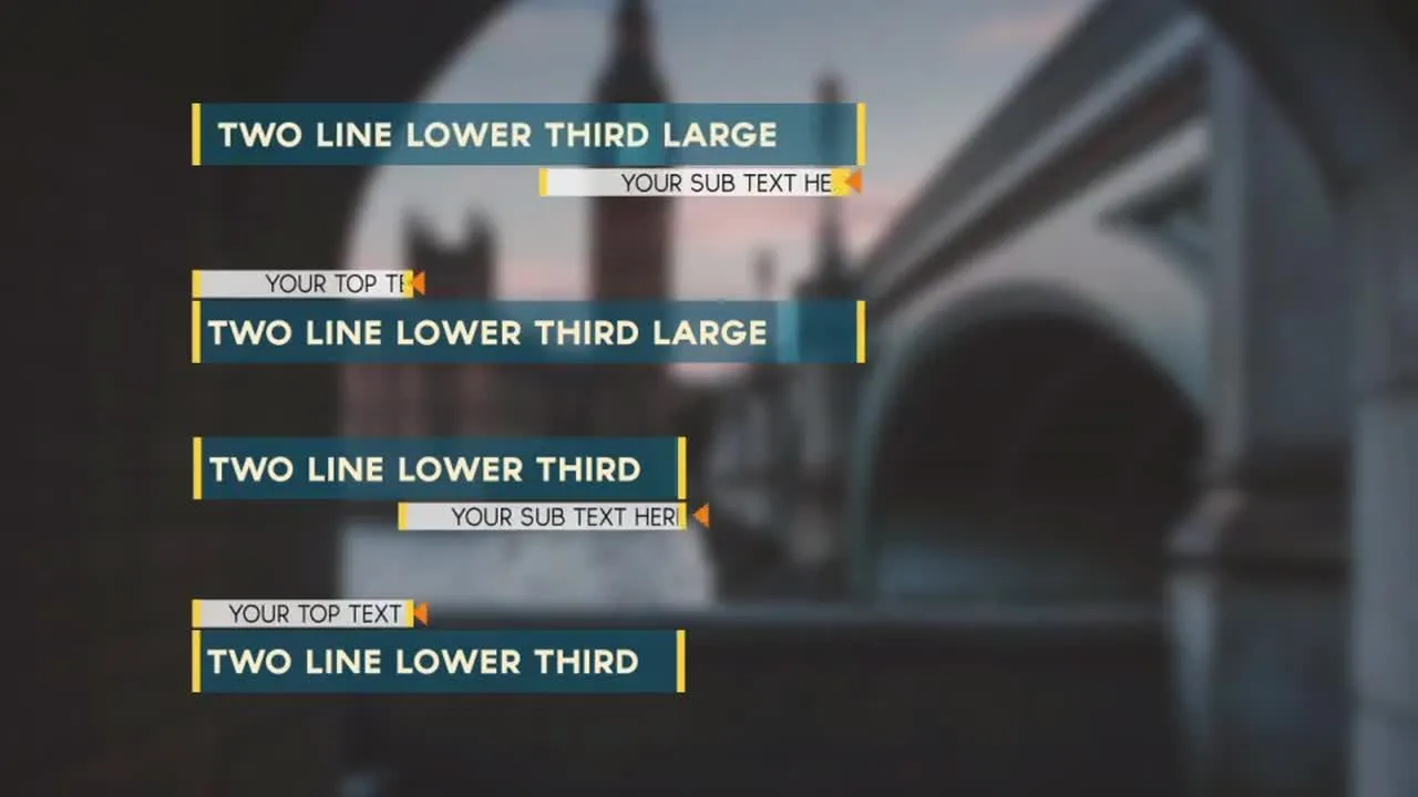 整洁有序的下三分之一电影标题像素设计精选AE模板