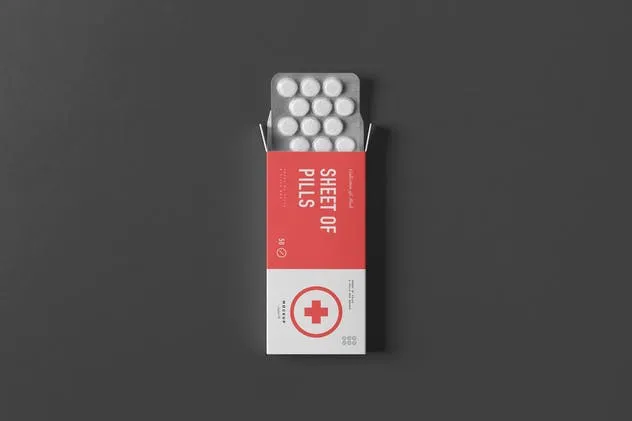 药物包装盒样机模板 Pills Box Mock-up插图(7)