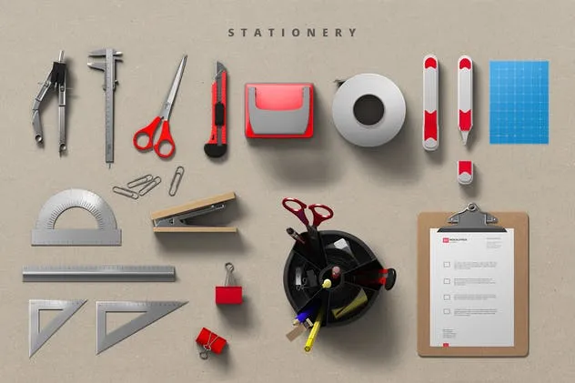 4K高分辨率-100+高质量俯视图办公室场景样机元素 Mockupper: Top View 4K Mock-ups插图(9)