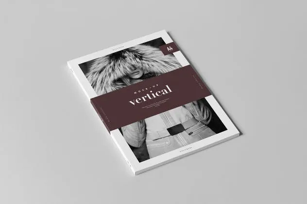 A4规格杂志设计样机模板 A4 Magazine Mock-up 3插图(1)