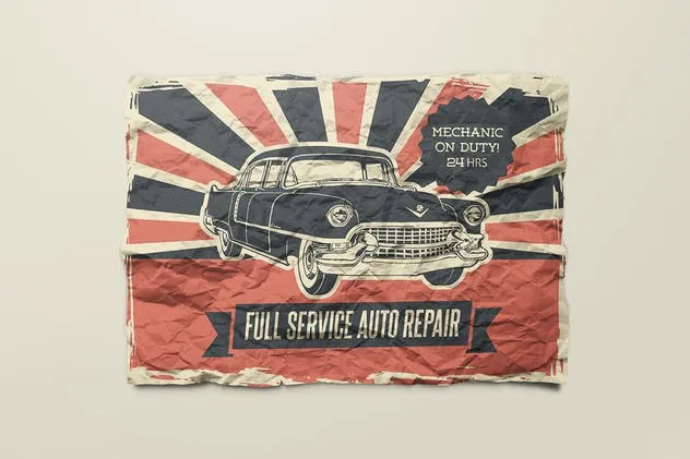 撕裂皱褶的纸张/海报/传单样机 Paper / Poster / Flyer Mock-Up插图(3)