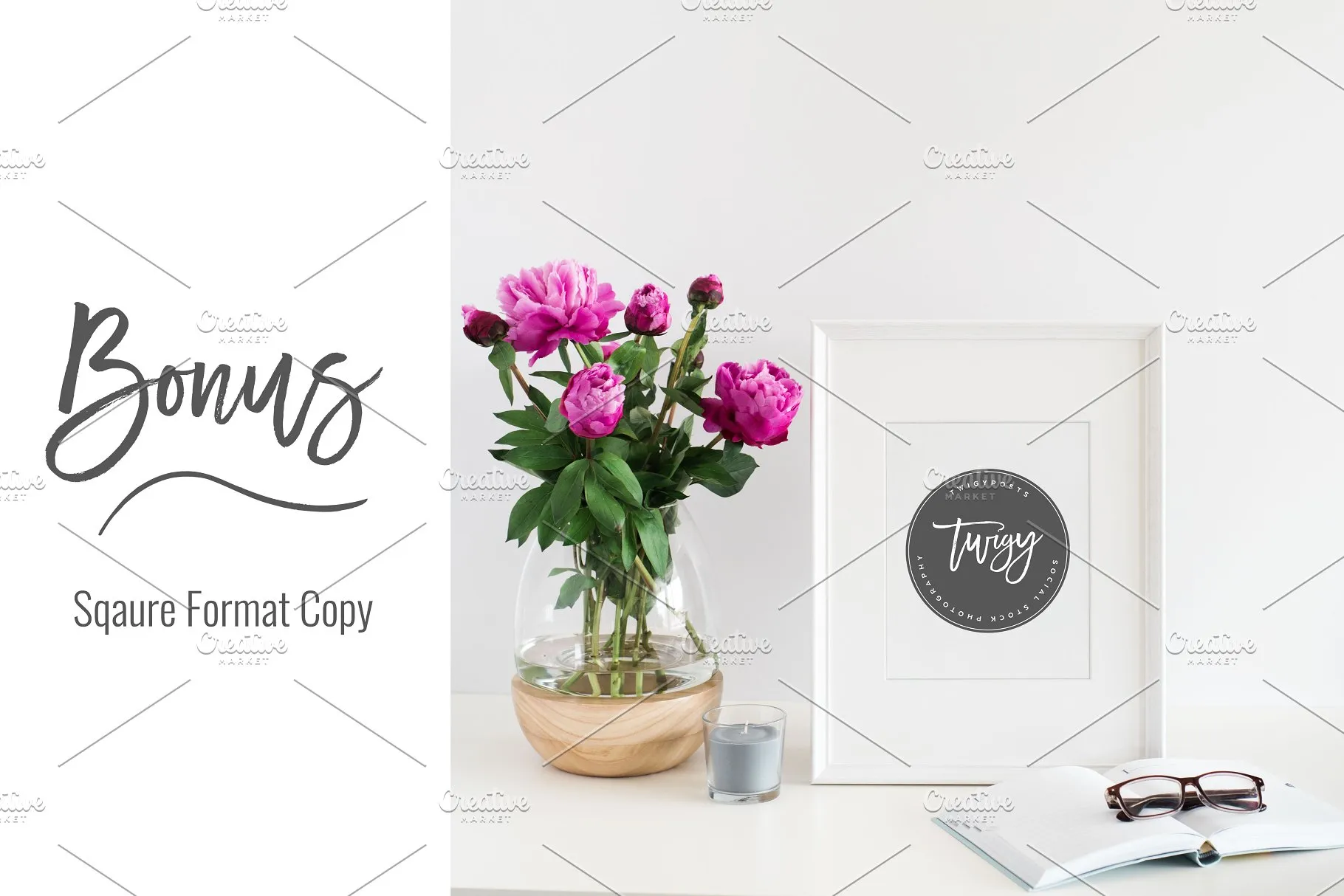 办公氛围相框样机 Styled Stock Photo Frame Mockup |PSD插图(2)