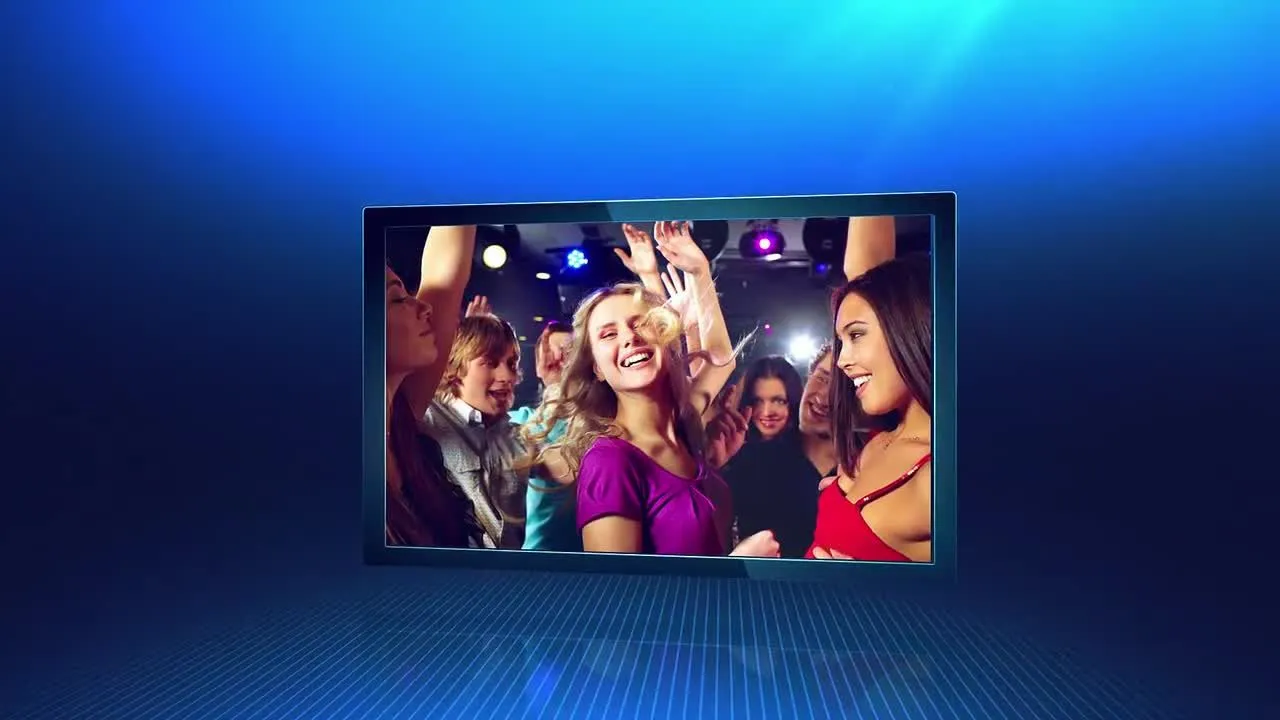 蓝框图片滑动效果logo动画展示像素设计精选AE模板