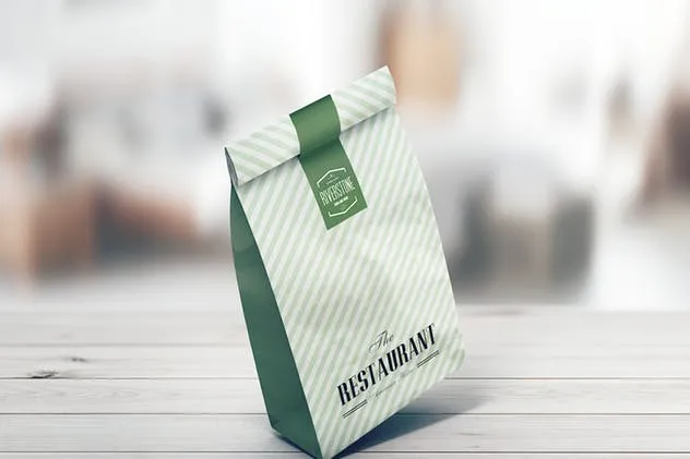 纸袋食物包装外观样机 Paper Bag MockUp插图(3)