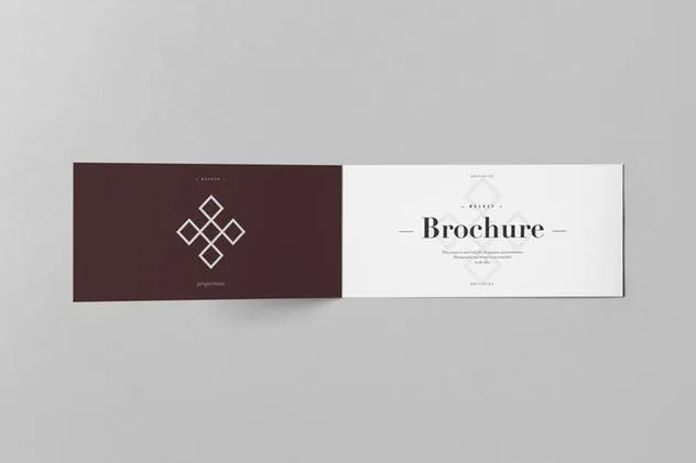 对折长方形小册样机模板2 Bi-Fold DL Horizontal Brochure 2插图(10)