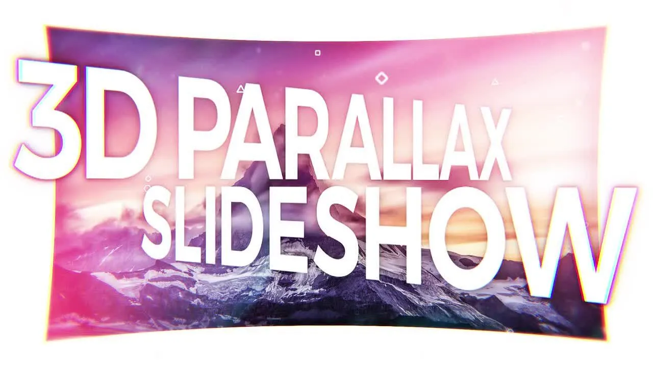 3D视差幻灯片像素设计精选AE模板