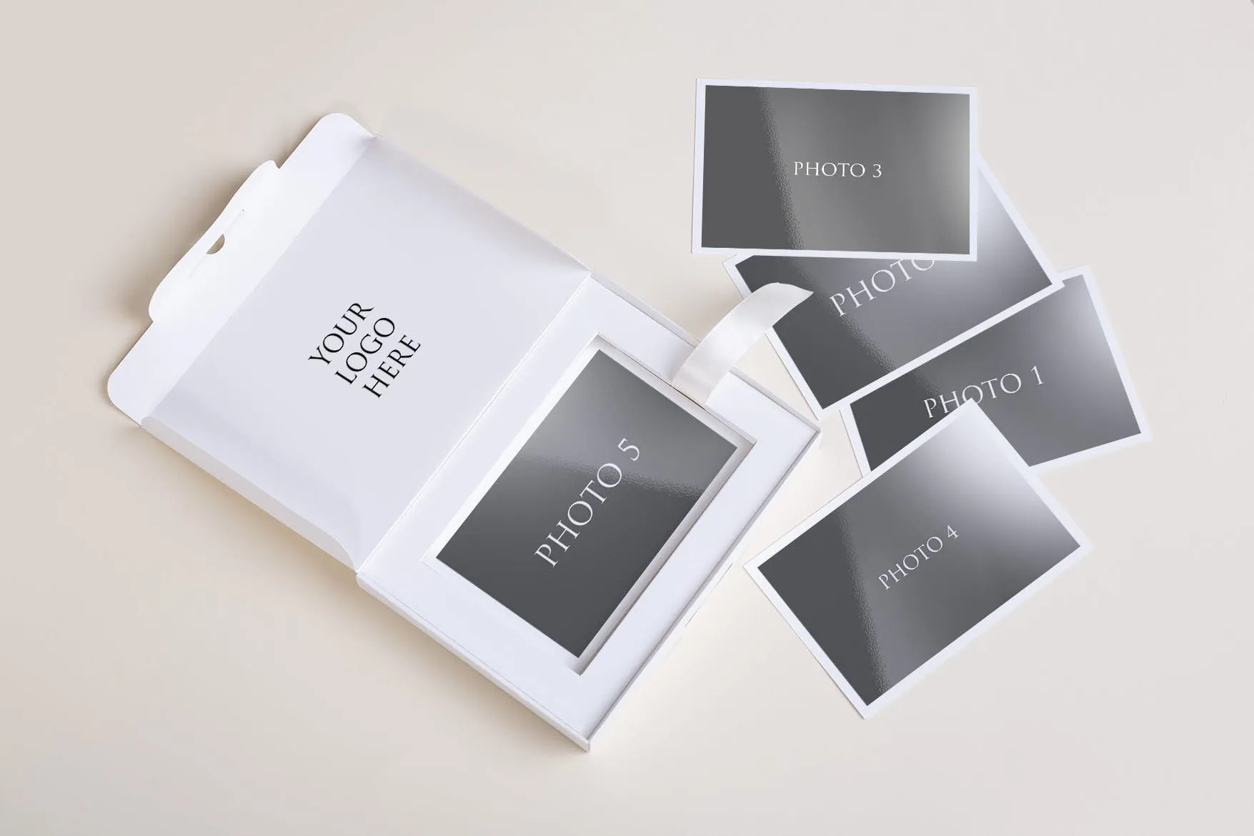 相片册相片盒摄影作品预览样机模板 Photo Presentation Box Mock Up插图(7)