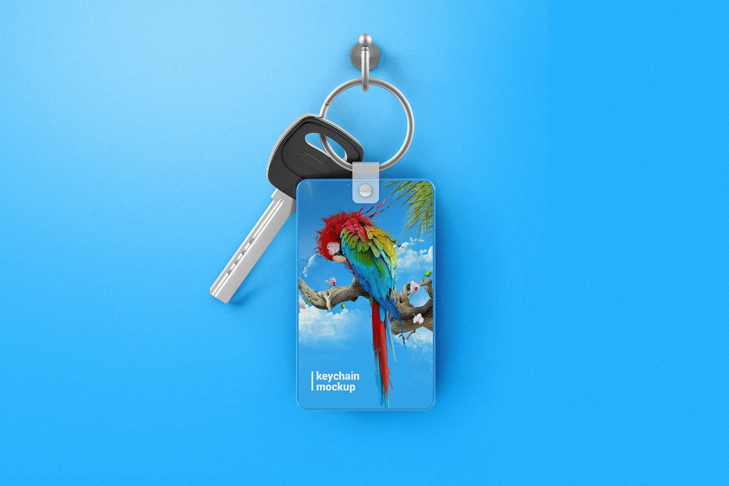 钥匙扣吊牌设计素材库精选模板 Keychain Mockup插图
