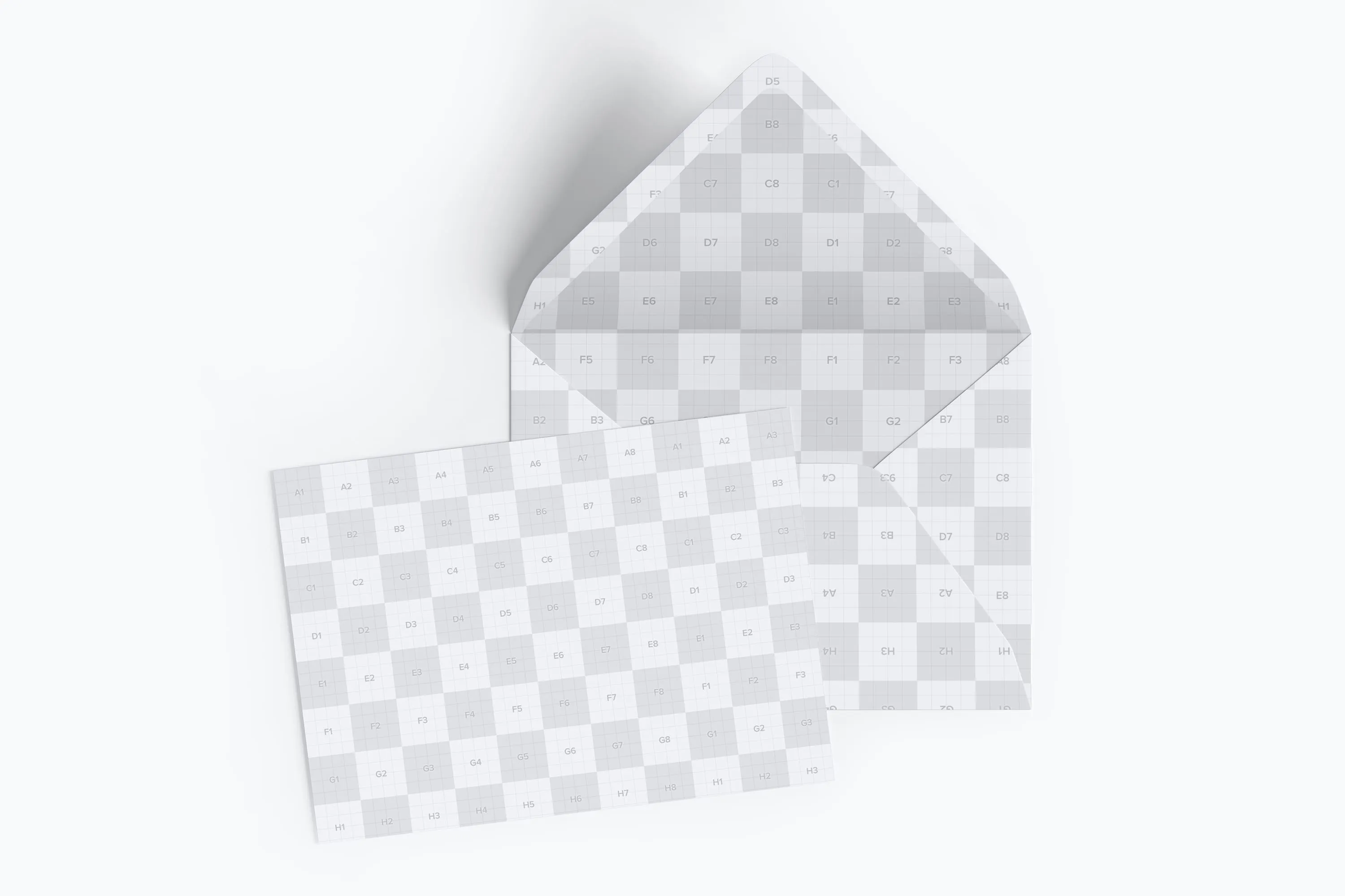 A7规格信封&贺卡设计样机模板 A7 Envelope and Landscape Card Mockup插图(2)