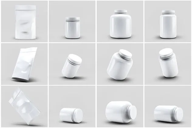 运动营养补充剂包装设计素材库精选模板 Sport Nutrition Packages Mock-Up插图(7)