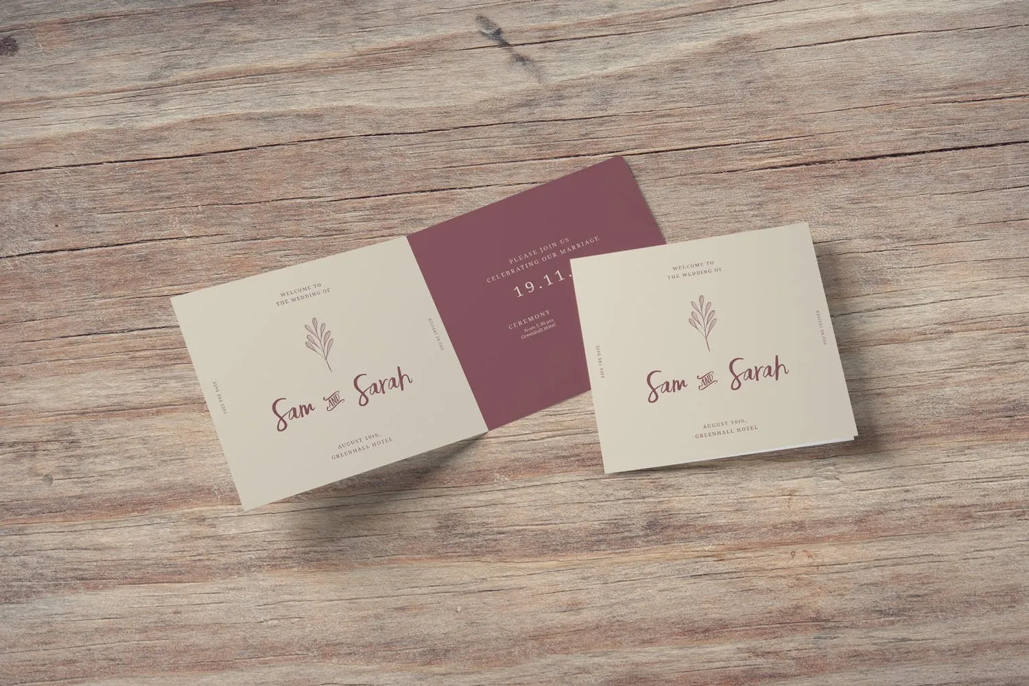 方形请柬和贺卡设计效果图样机素材库精选 Square Invitation and Greeting Card Mockups插图(3)