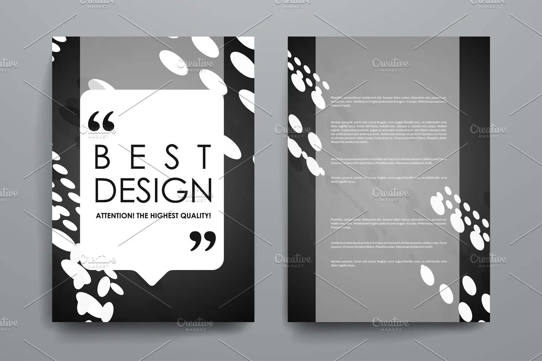 抽象彩色几何椭圆图形宣传册模板 Brochure Templates插图(8)