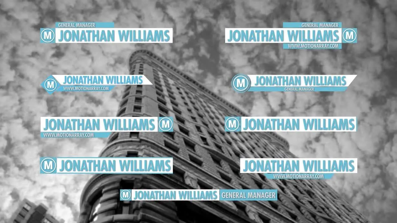 9个清洁企业下三分之一标题像素设计精选AE模板