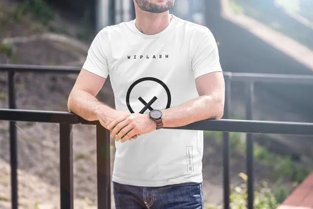 欧美模特T恤上身效果样机模板4 T-Shirt Mock-up 4插图(4)