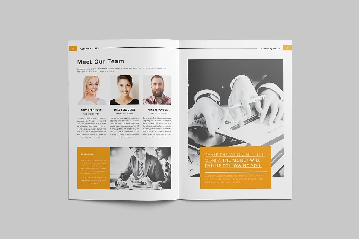 时尚高效企业简介/介绍宣传册模板插图(4)