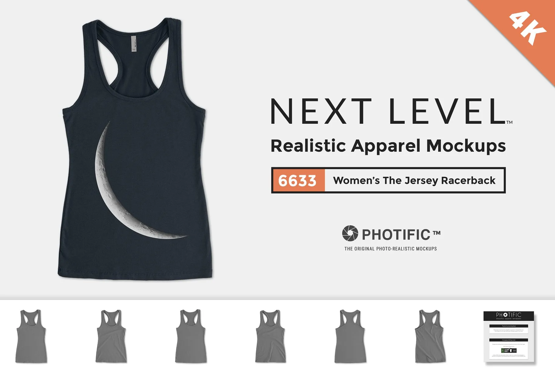 毛织背心运动衫样机 Next Level 6633 The Jersey Racerback
