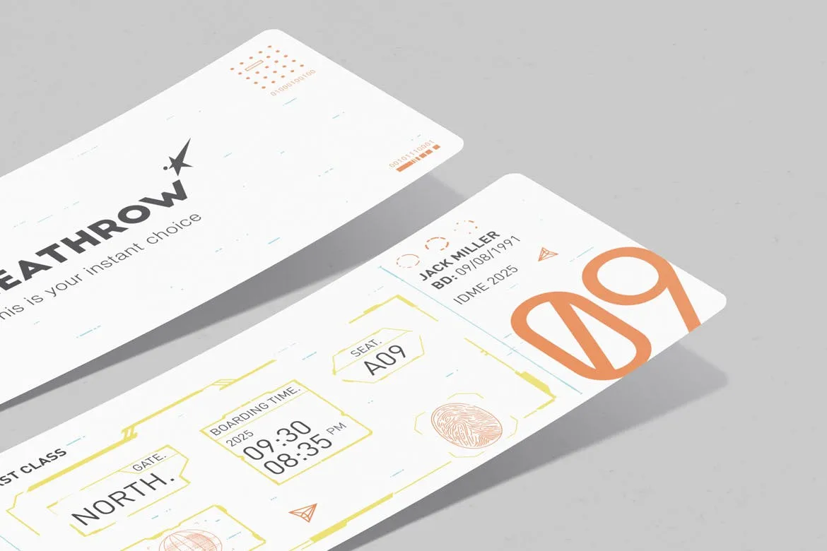 门票/现金券设计印刷效果图样机v1 Tickets / Cash Coupons Mock-Ups Vol.1插图(10)