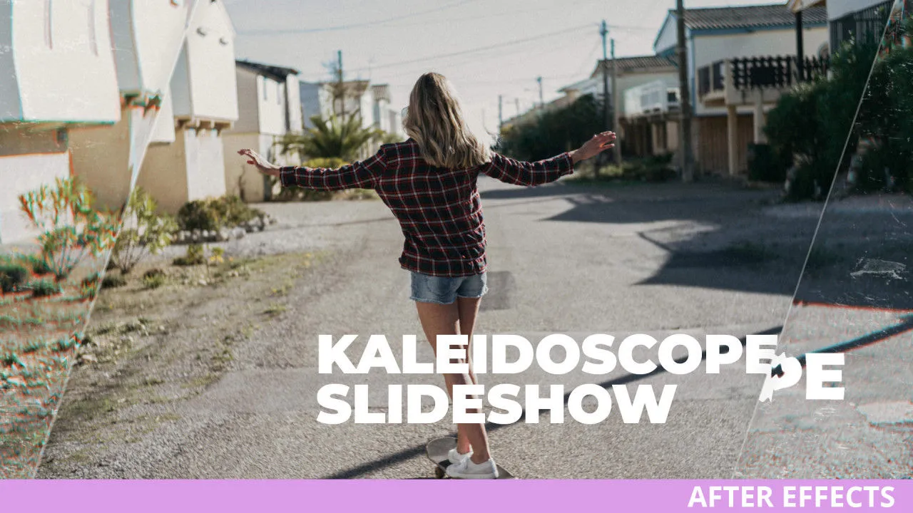 酷炫优雅的万花筒展示照片像素设计精选AE模板