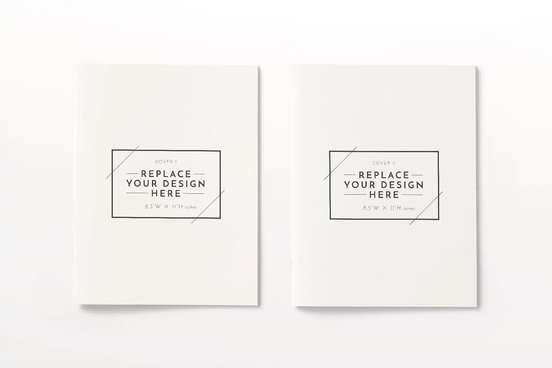 小册子外观设计展示样机模板 US Portrait Brochure Mockups插图(6)