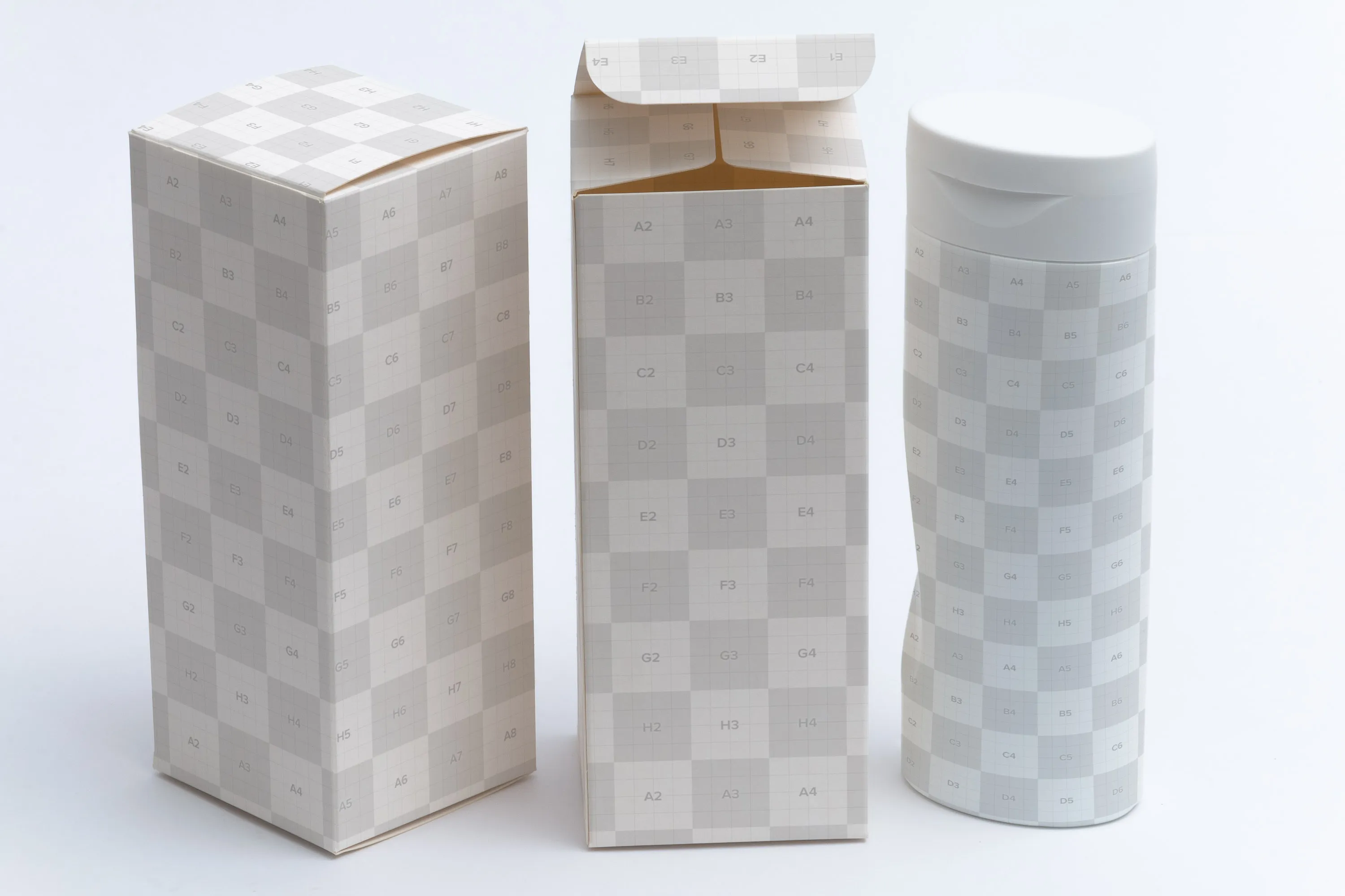 长方体产品包装盒/礼品盒设计效果图样机01 Tall Gift Box Mockup 01插图(1)