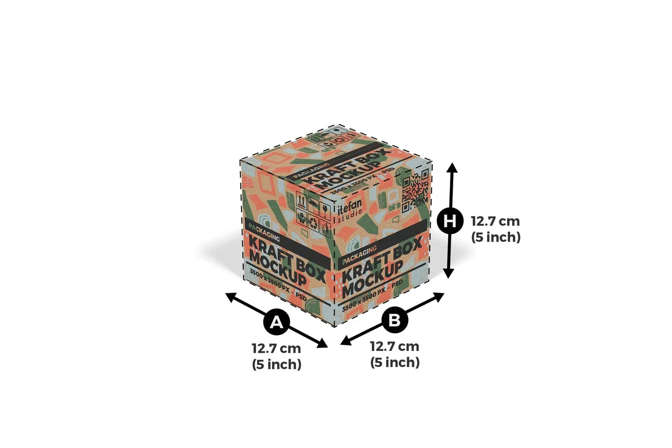 牛皮纸包装盒素材库精选模板v3 Kraft Box Mockup – Packaging Vol 3插图(1)