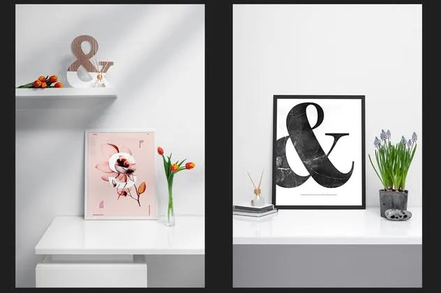 居家风格艺术作品/照片展示画框相框样机模板 Frame Mock-Up Home Style插图(7)