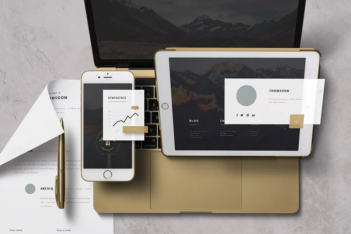 个性化APP&网站设计效果预览样机 App / UI Kit Mockups插图(7)