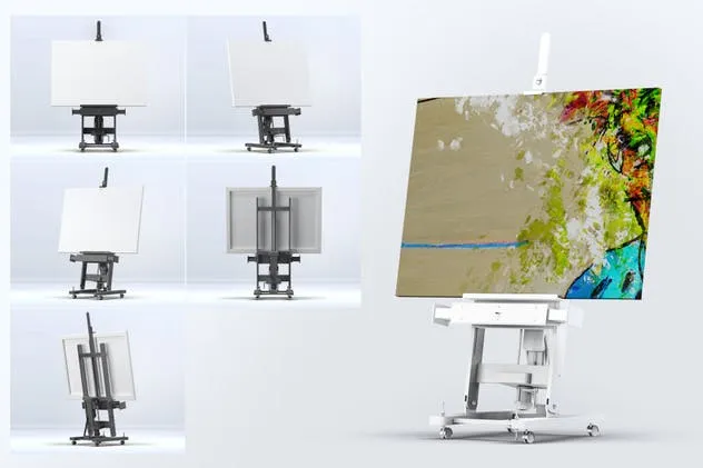 油画艺术创作样机模板 Canvas Art on Easel Mock-Up插图(4)