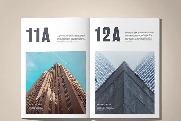 A4烫金印字杂志样机 A4 Foil Stamping Magazine Mock-Up插图(4)