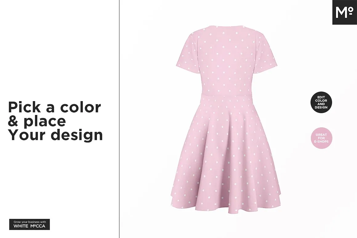 连衣裙女装样机展示模型mockups插图(4)