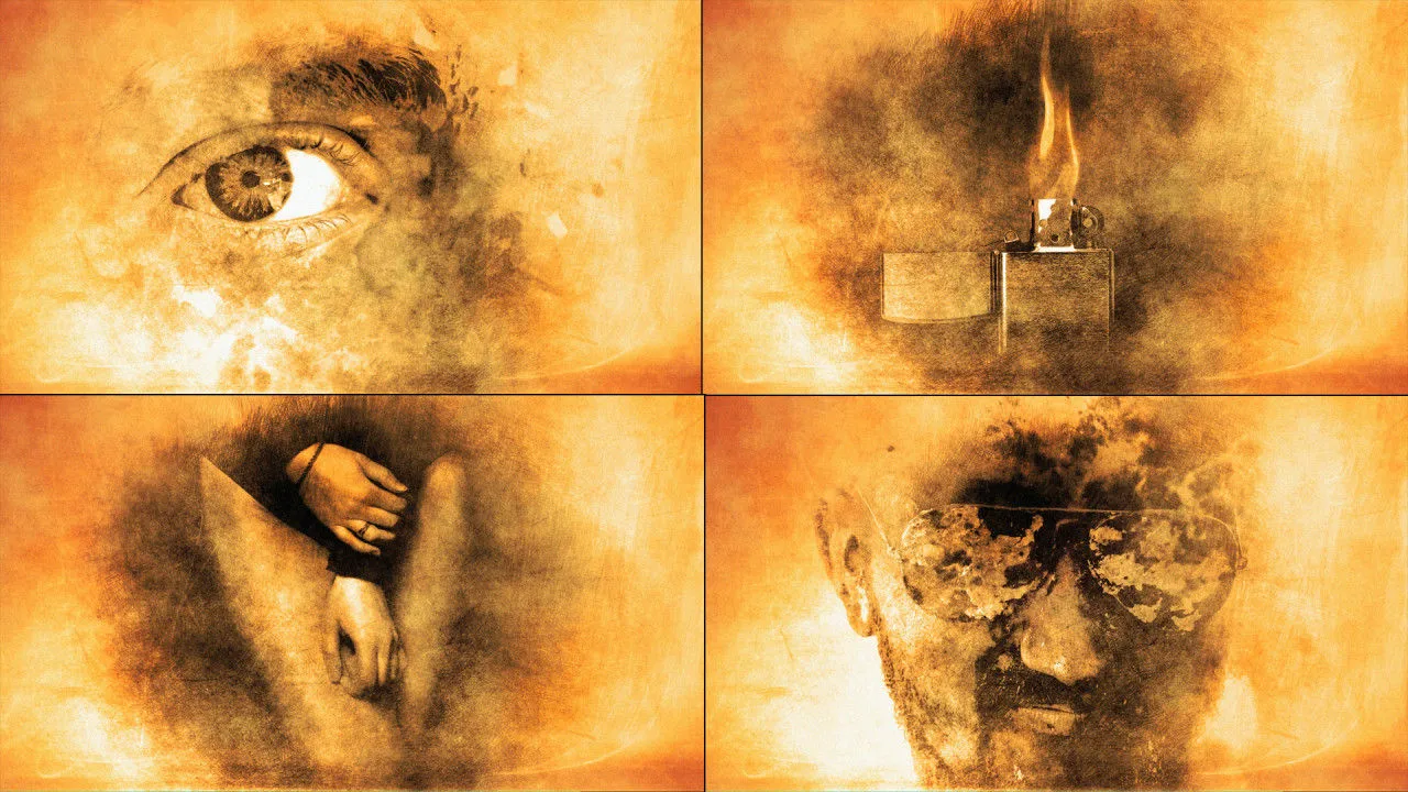 具有动态动画的素描效果动态艺术像素设计精选AE模板