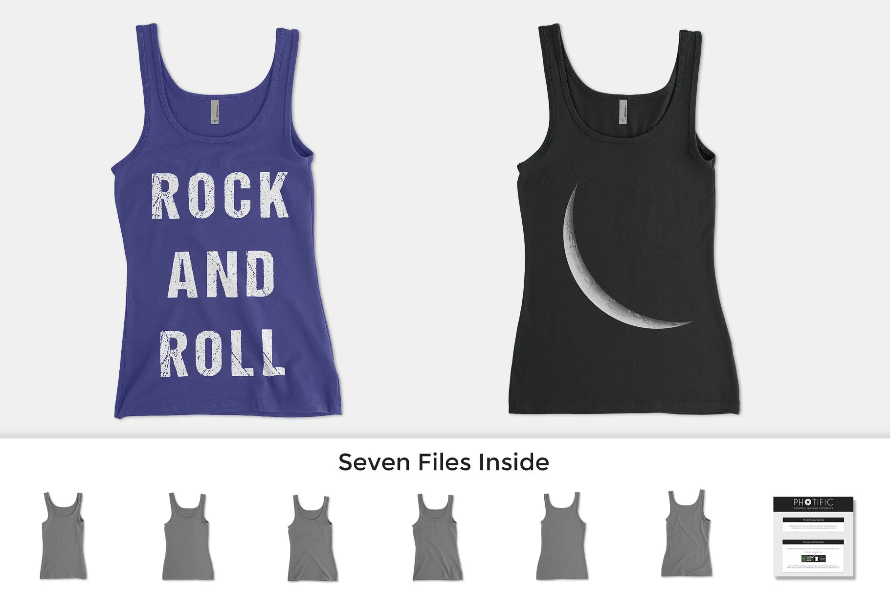 女性氨纶背心样机模板 Next Level 3533 Spandex Jersey Tank插图(3)