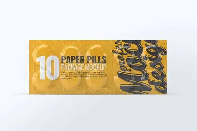 药物箔纸包装外观设计样机 Paper Pills Package Mock-Up插图(4)