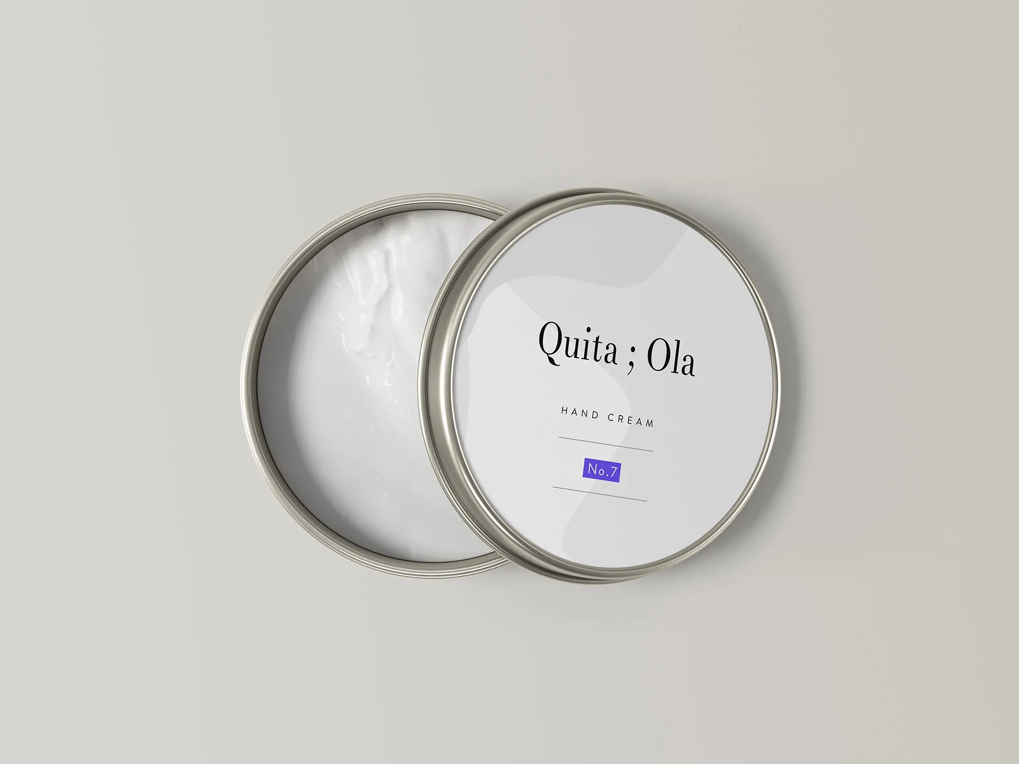 圆形护手霜盒产品外观设计素材库精选 Hand Cream Jar Mockup插图