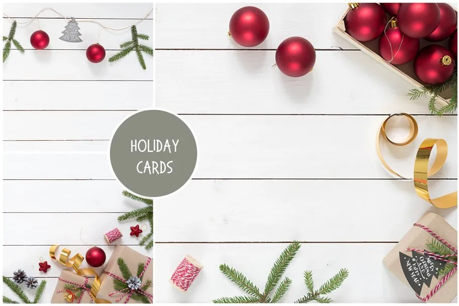 圣诞节主题照片场景样机素材 Traditional Christmas Bundle插图(3)